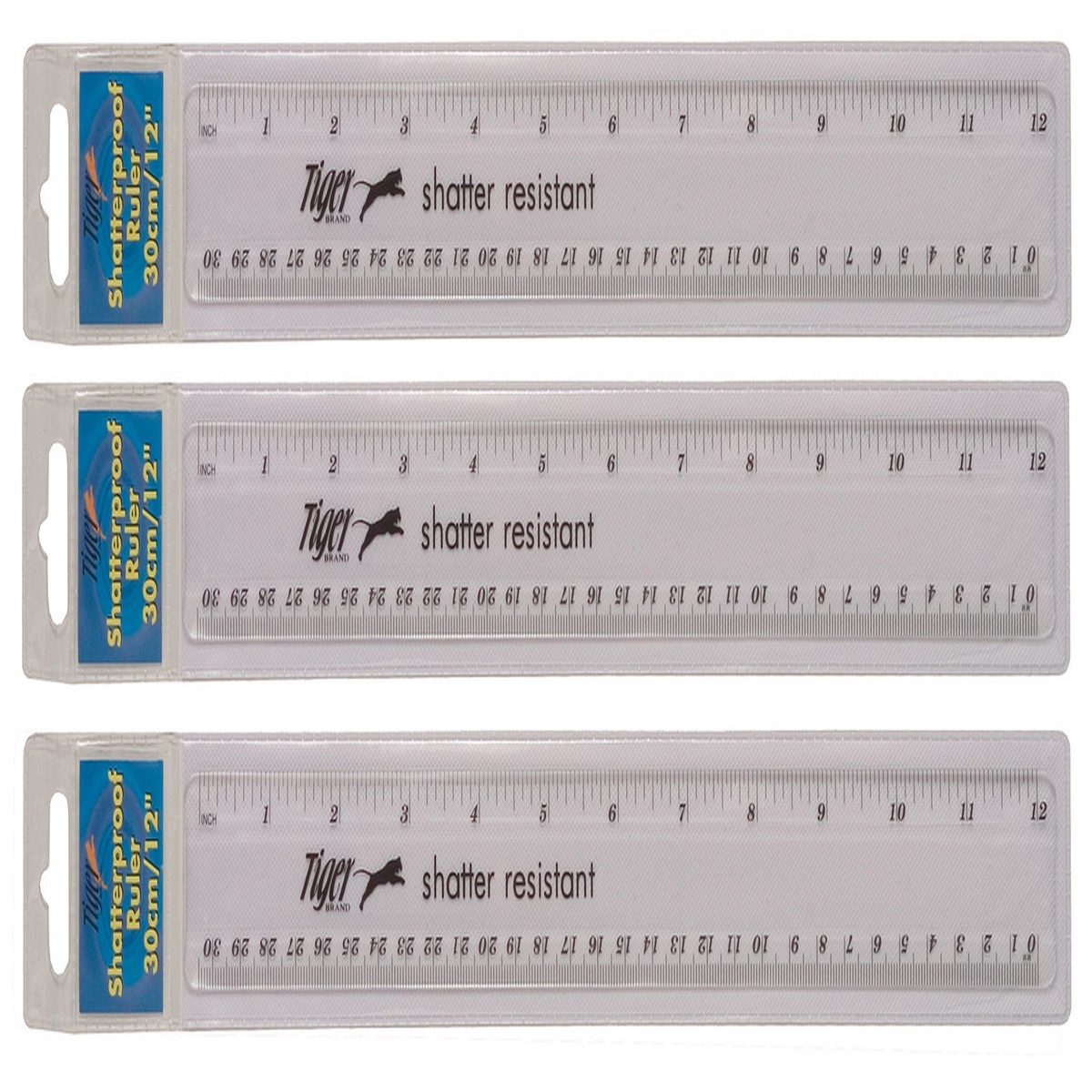 12in/30cm Clear ShatterResist Ruler