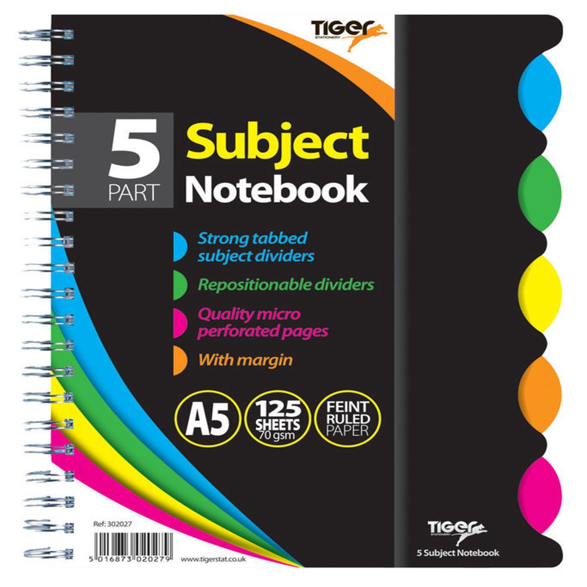 A5 5 Subject Twinwire Notebook