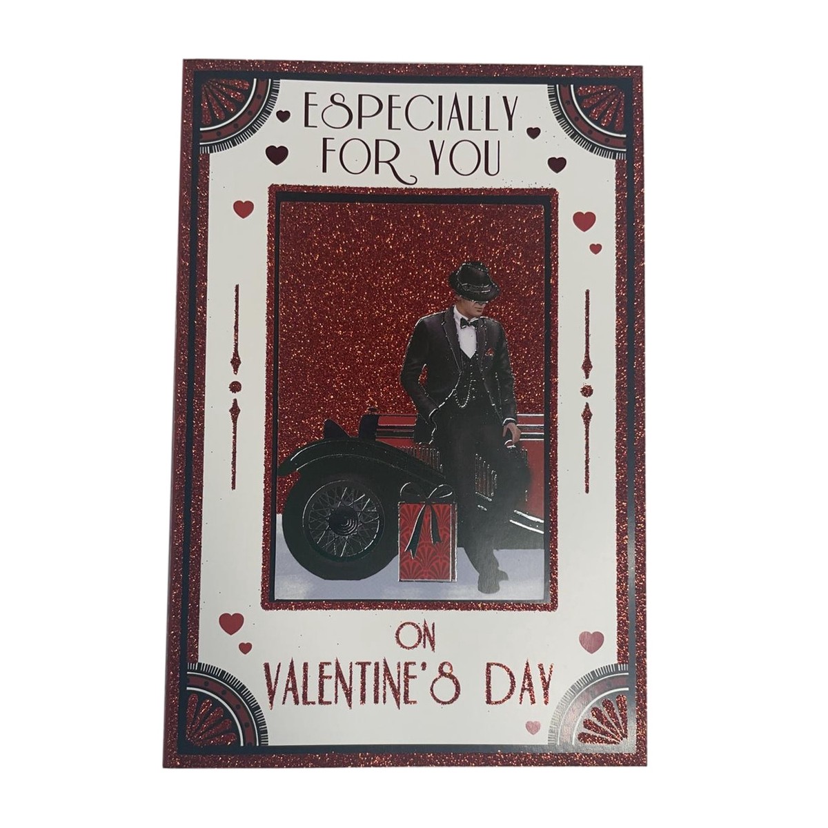 Especially For You Man With Vintage Car Design Open Valentine’s Day Card