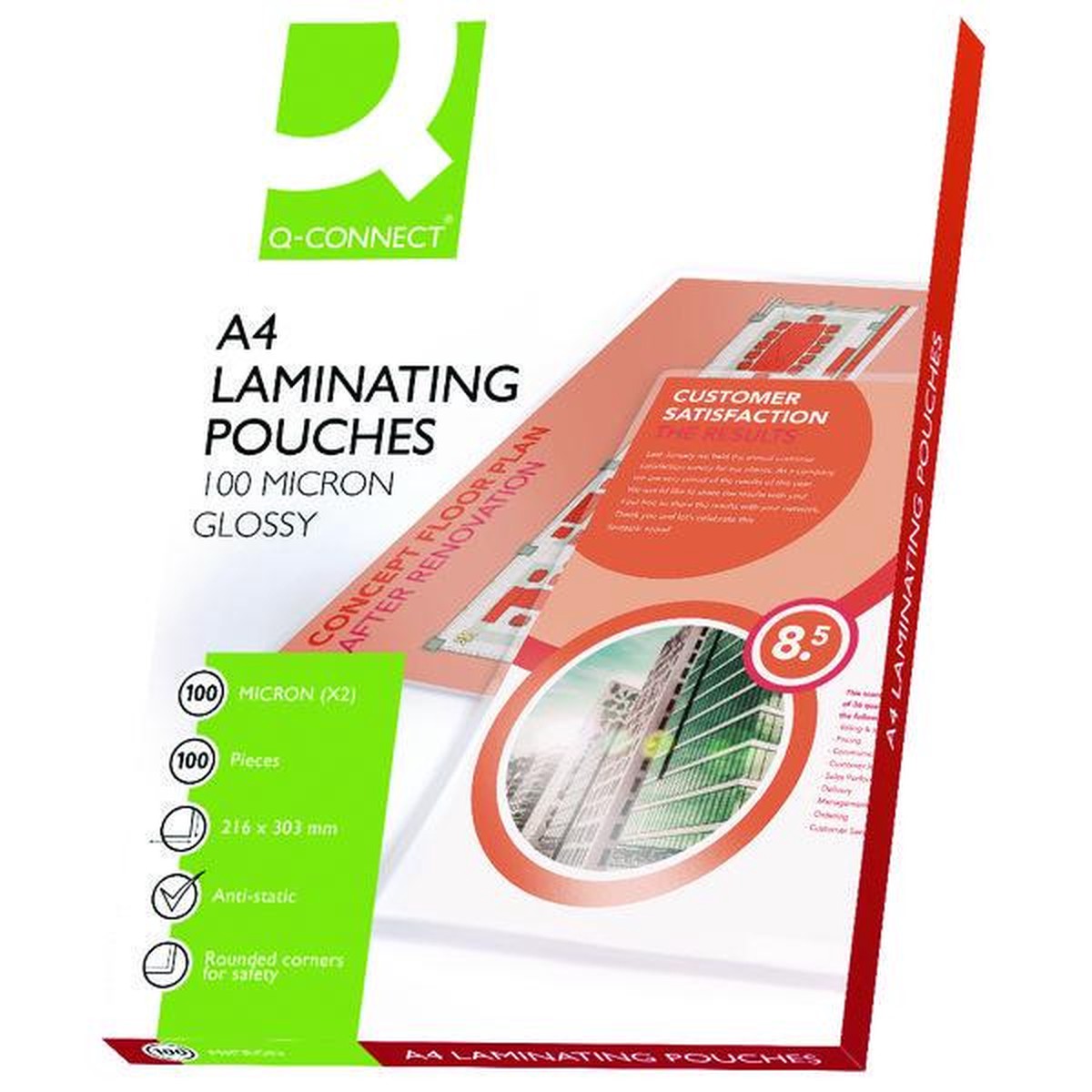 Pack of 100 A4 Laminating Pouches 200 Micron