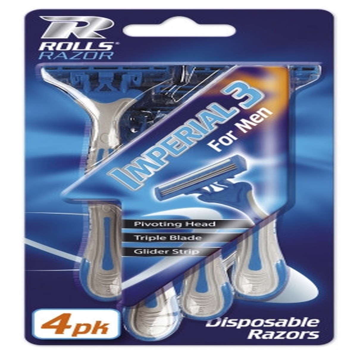 Pack of 4 Imperial 3 Razors for Men
