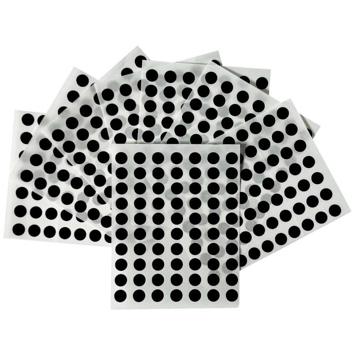 Pack of 560 Black 8mm Round Labels – Stickers