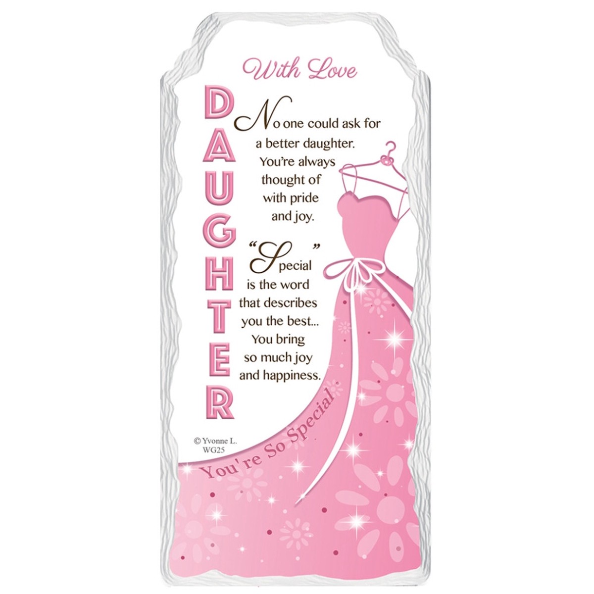 With Love Special Daughter Sentimental Handcrafted Ceramic Plaque