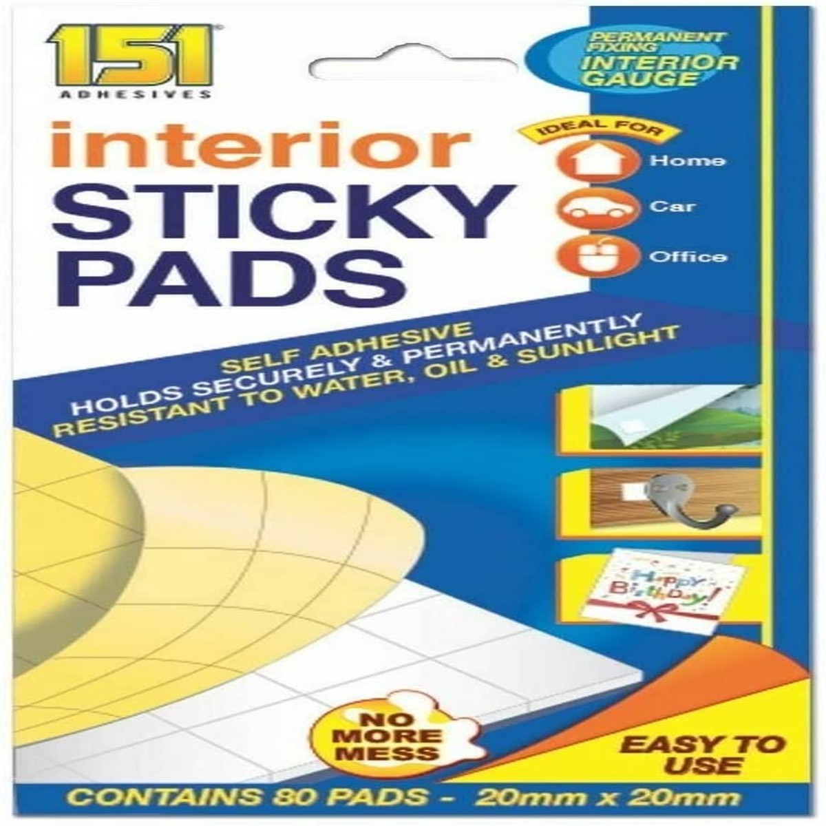 Pack of 80 Interior Sticky Pads