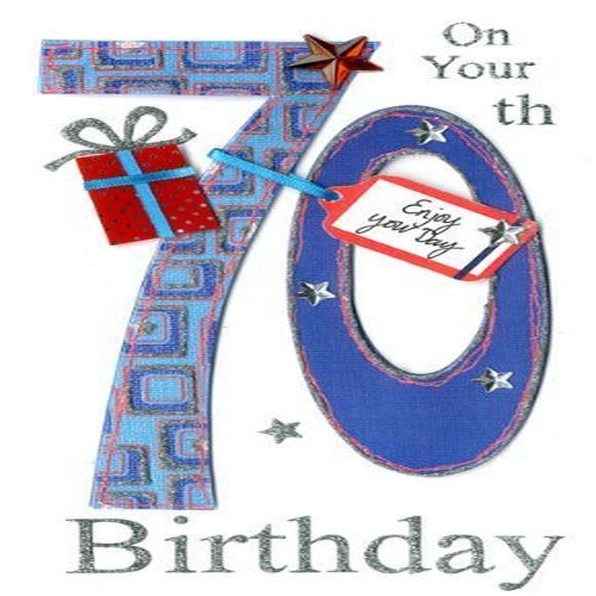 ” On Your 70th Birthday ” Handmade Birthday Card – JGS406