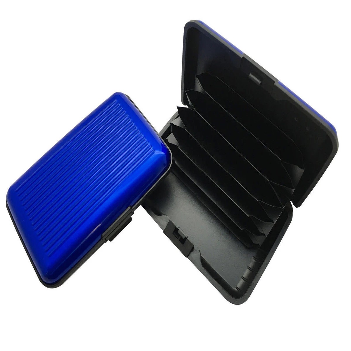 Blue Aluminium Credit Card Holder - Durable and Lightweight
