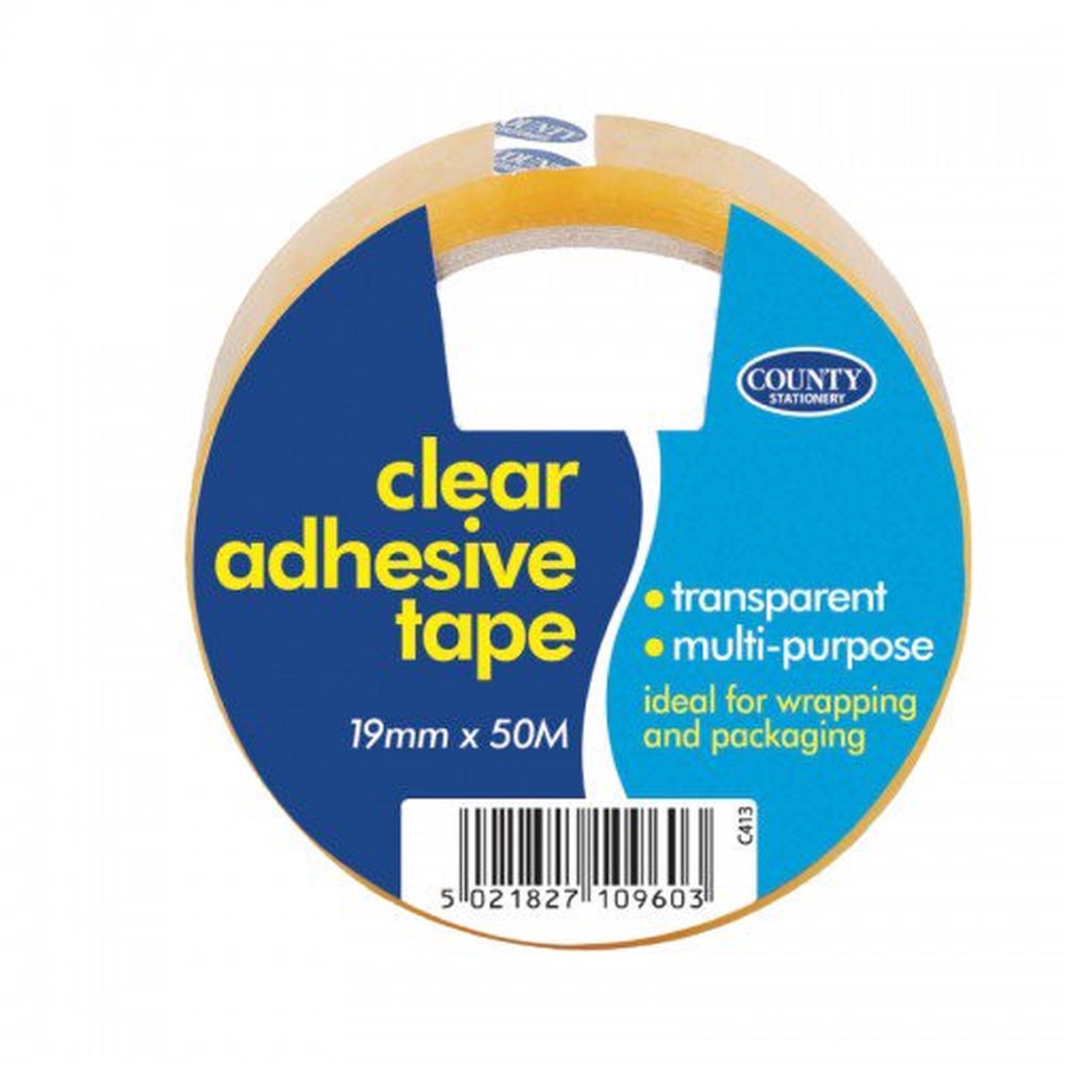 Pack of 12 Clear Adhesive Tape 19mm x 50M