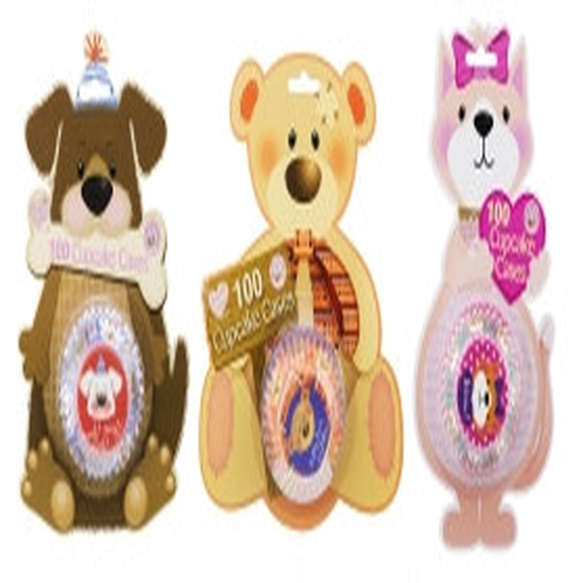 100 Pack Cupcake Cases - Animal Design