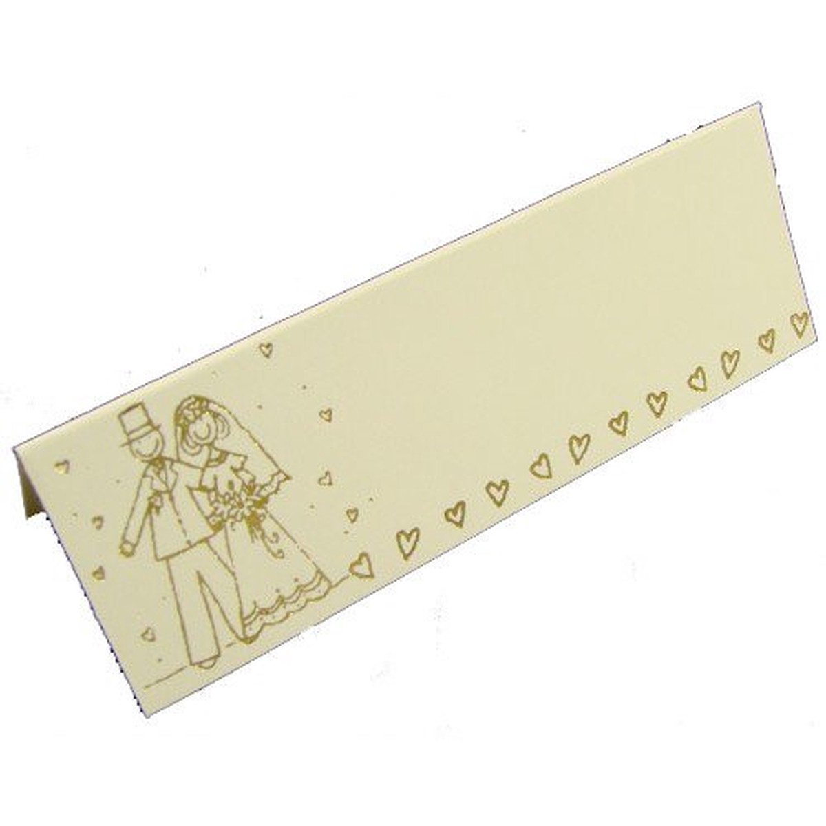 Pack of 12 Cream Bride & Groom Wedding Place Cards