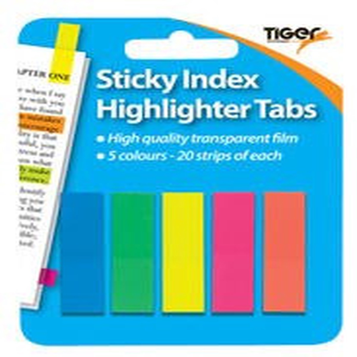 100 Tiger Neon Index Tabs