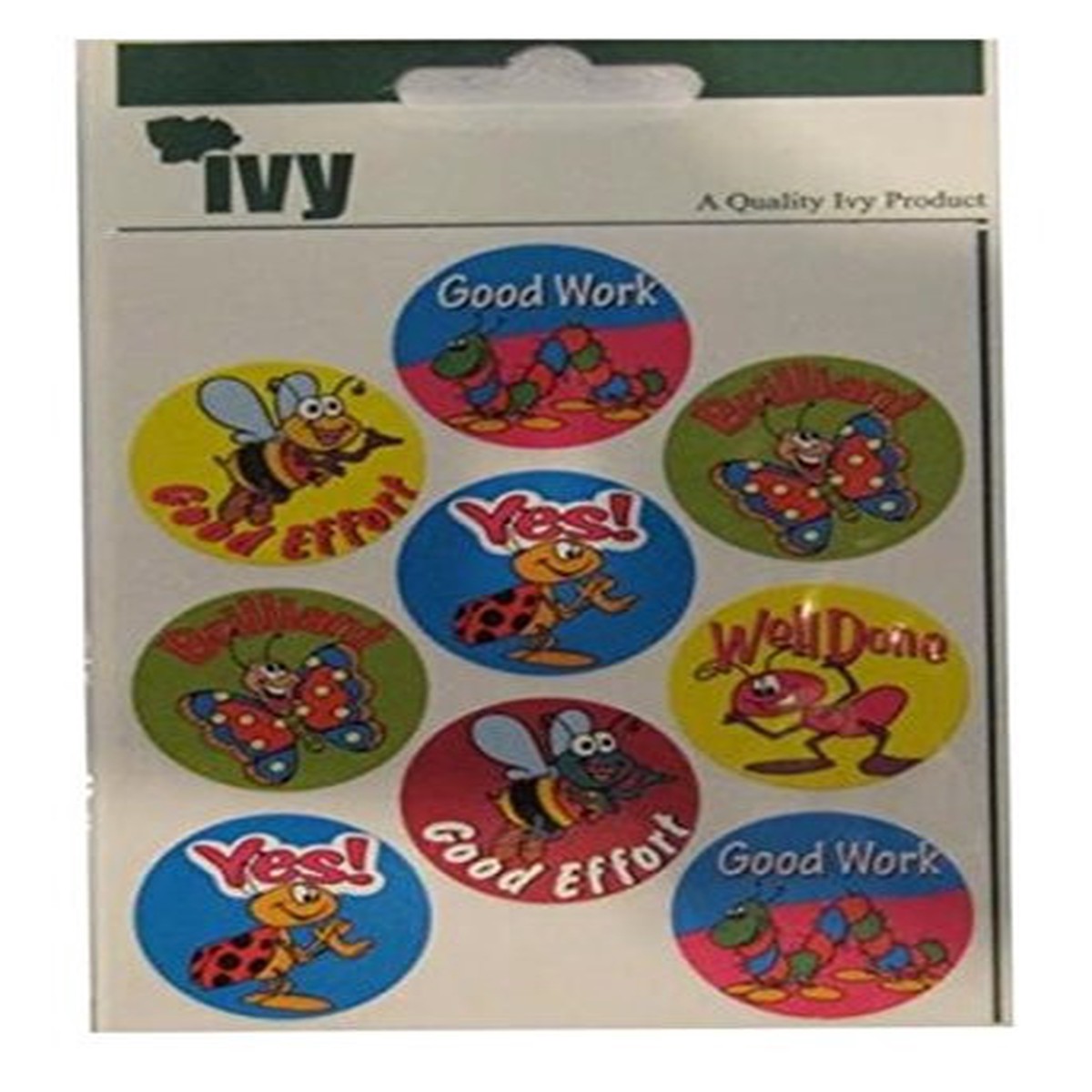 27 Motivational Bugs Stickers Circle Round Dot Sticky Labels Self Adhesive