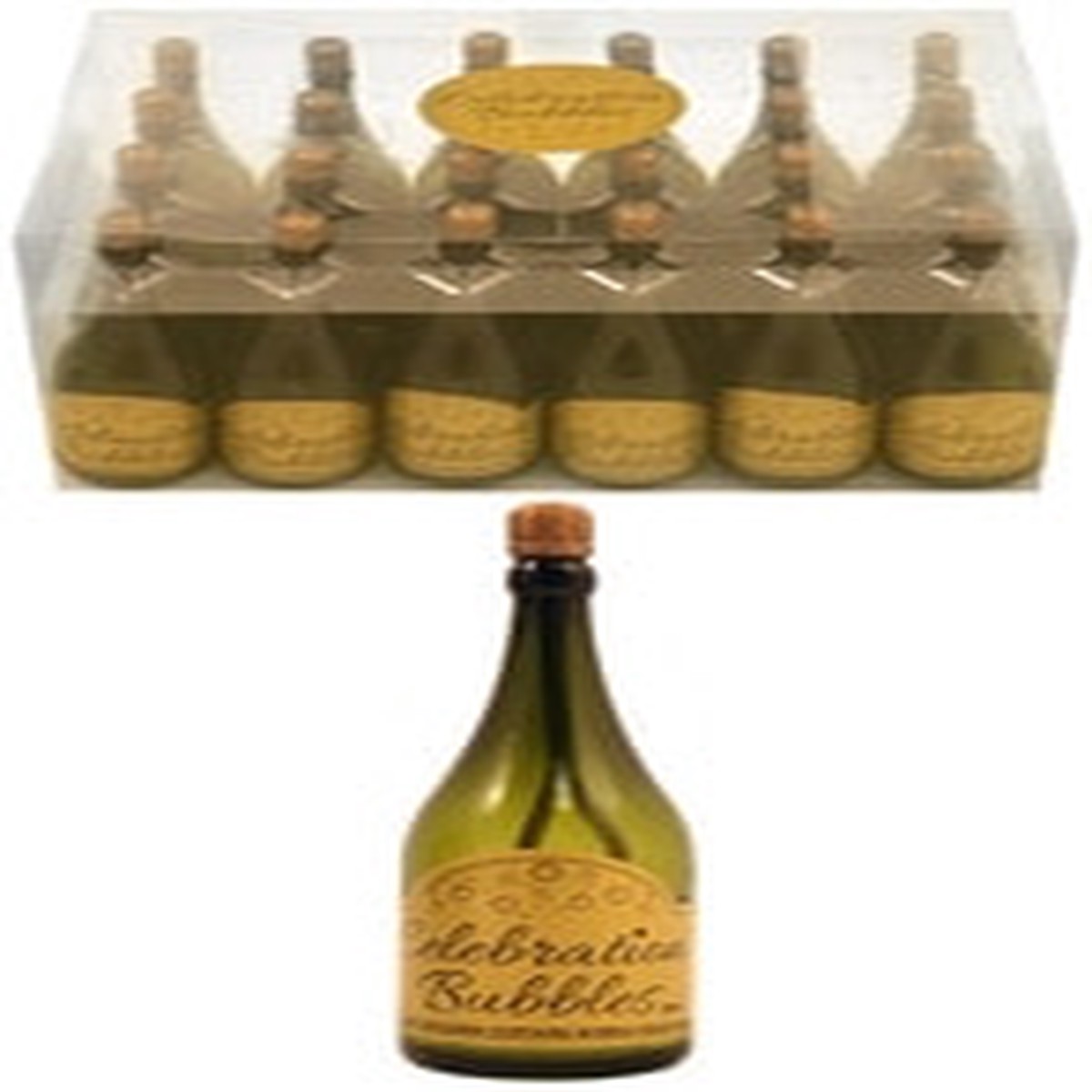 Green Bottle Bubbles with Gold wand