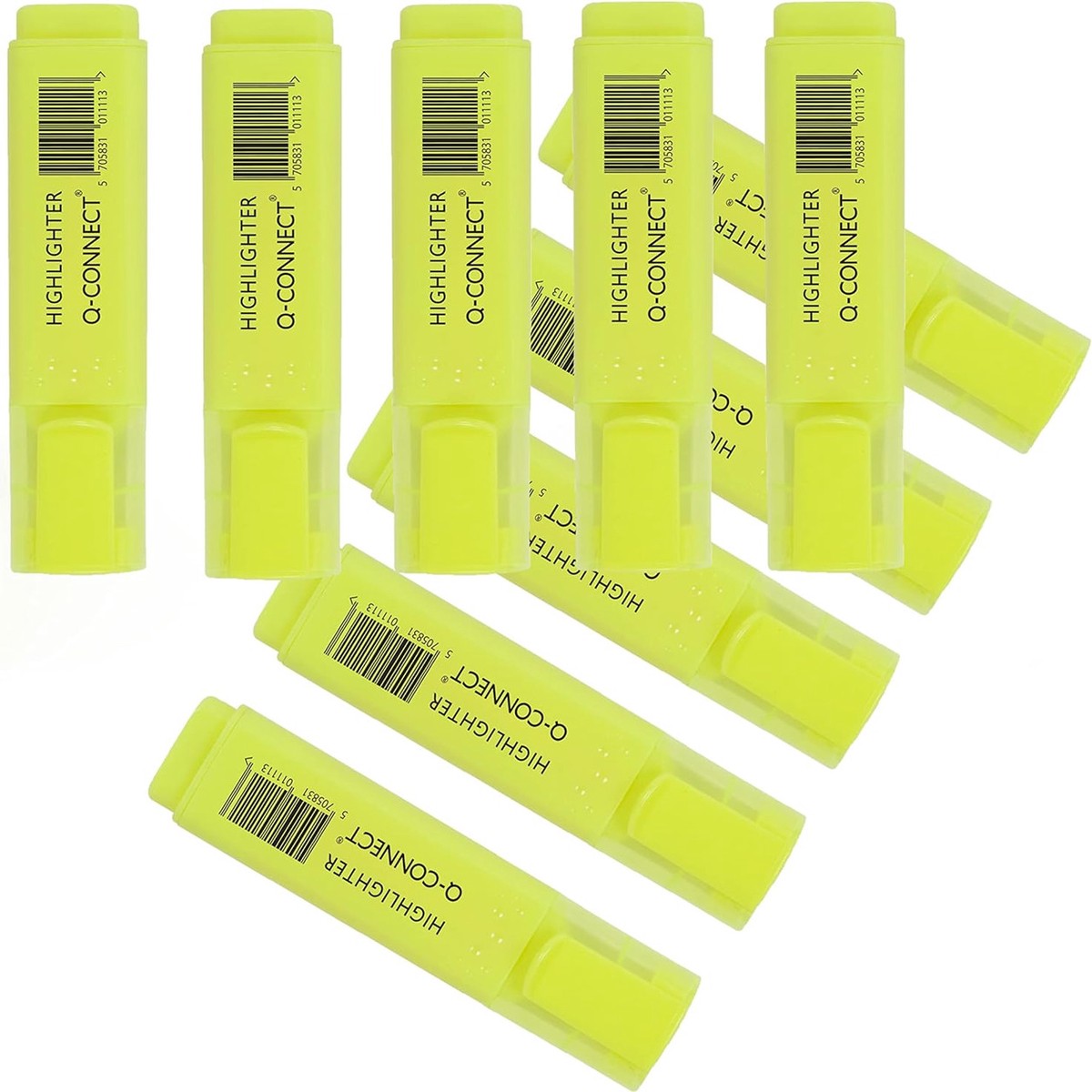 Pack of 10 Yellow Highlighter Pens