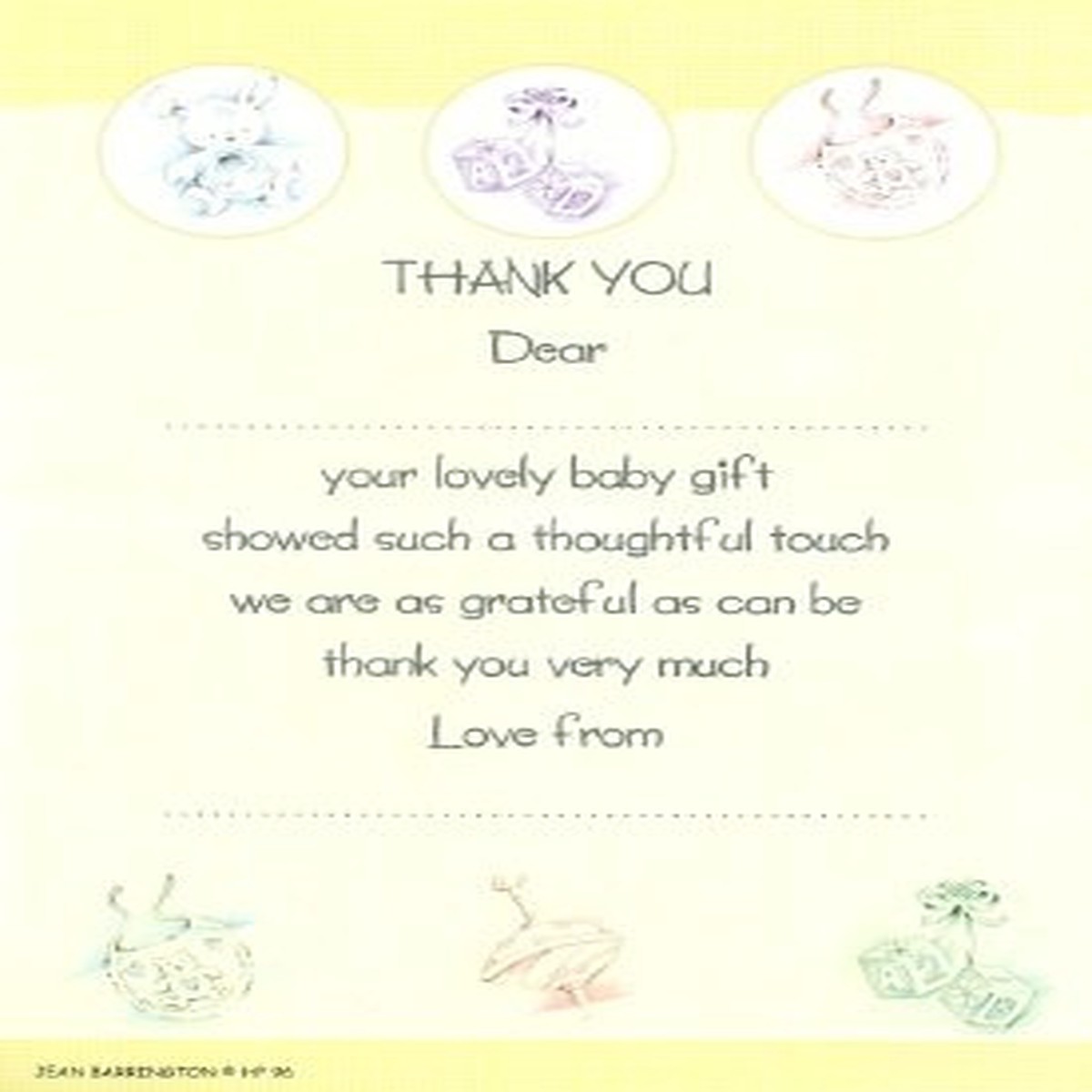 Pack of 20 Thank you for the Baby Gift sheets & envelopes