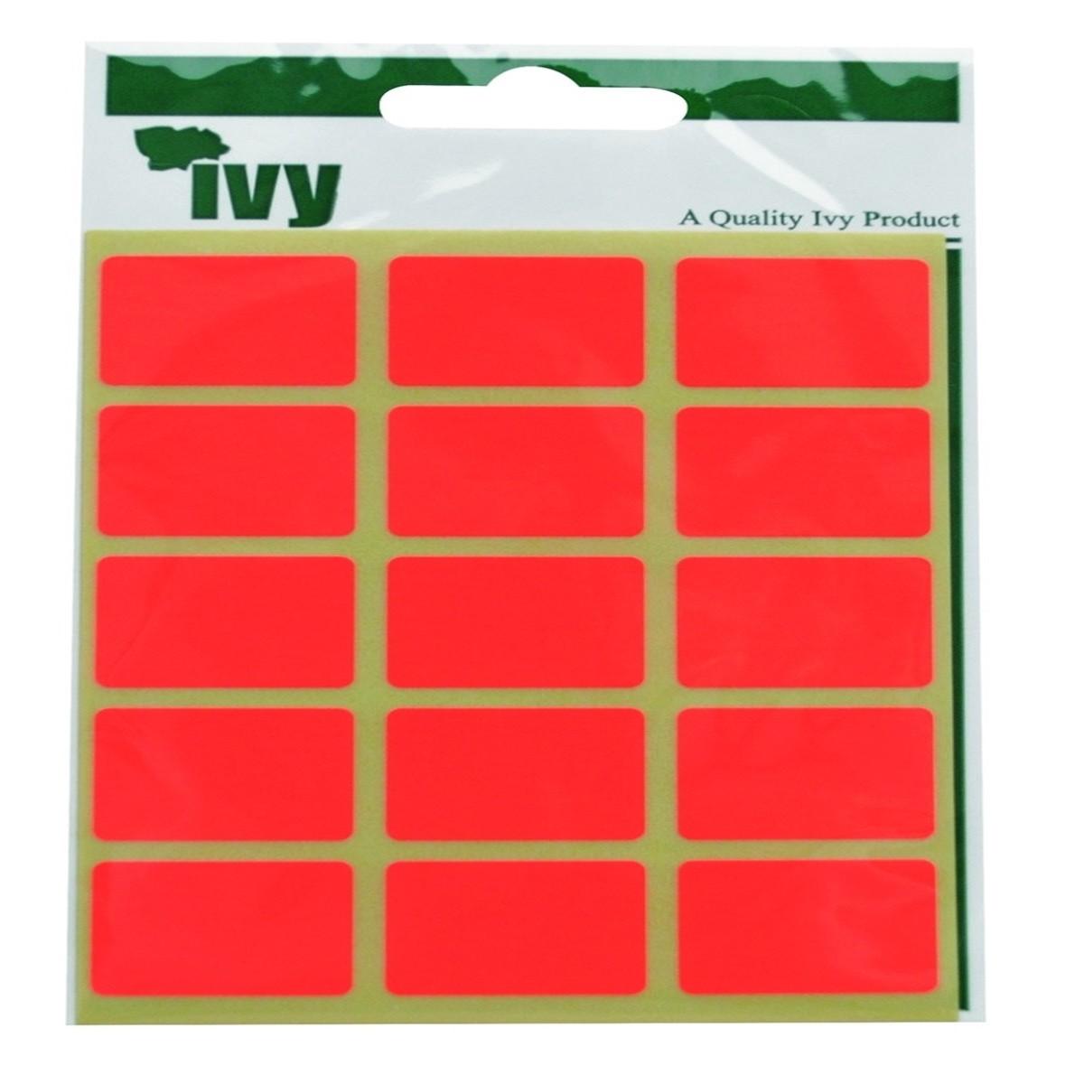 Pack of 60 Orange Fluorescent 19x25mm Rectangular Labels