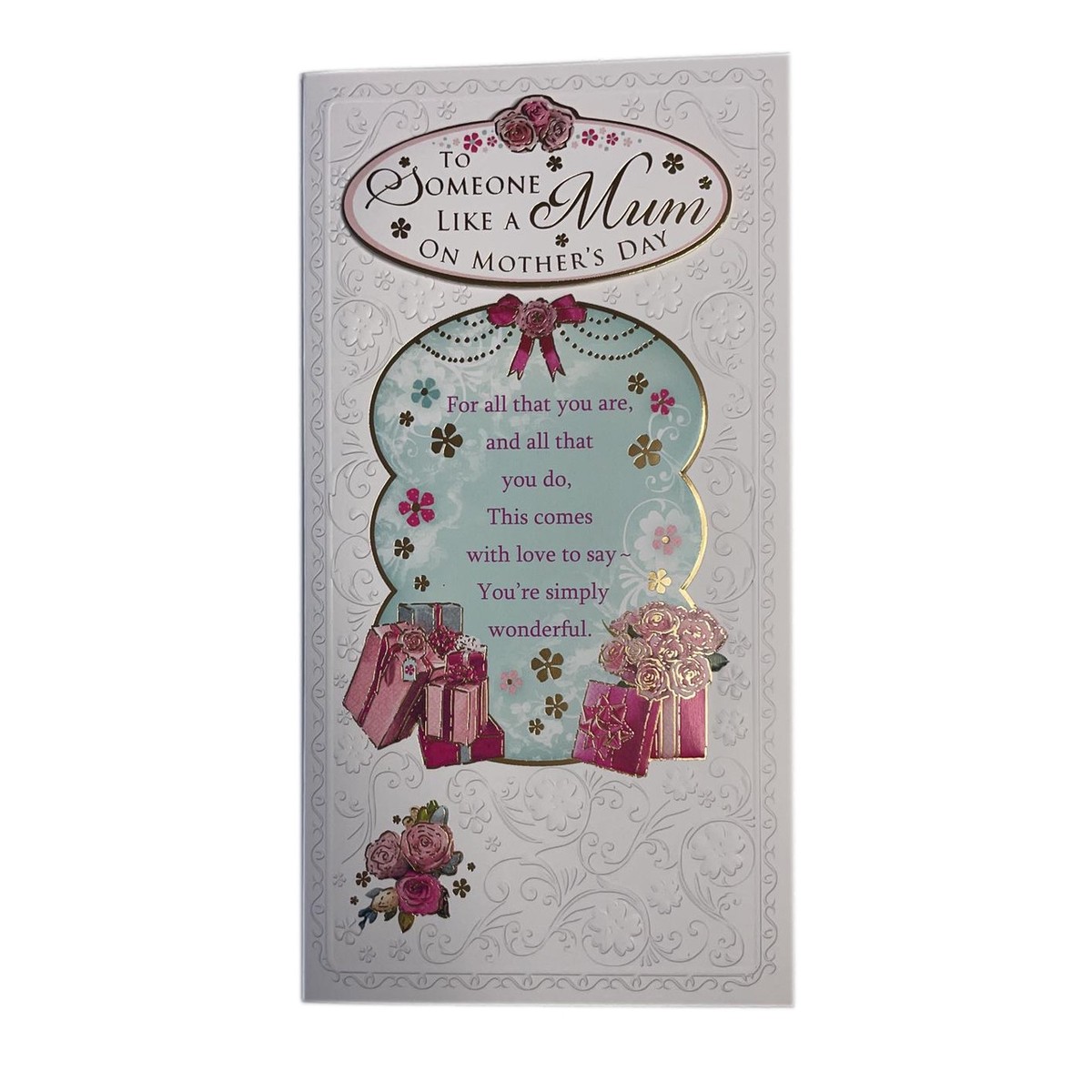 To Someone Special Like Mum Gifts Design Mother's Day Card