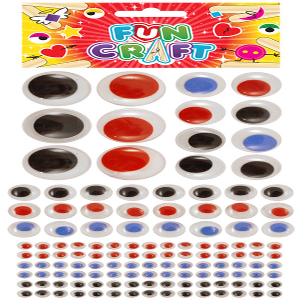12 Sets of Craft Kit Eyes 4 Astd Sizes
