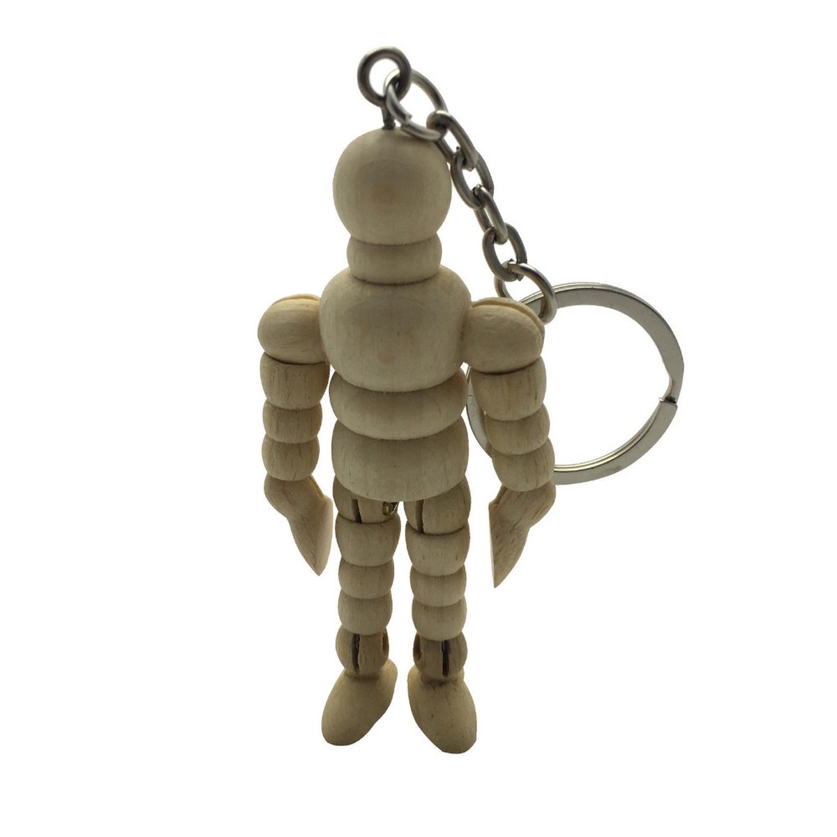 2.5" Wooden Manikin Keyring - Male Art Figure Craft Moveable