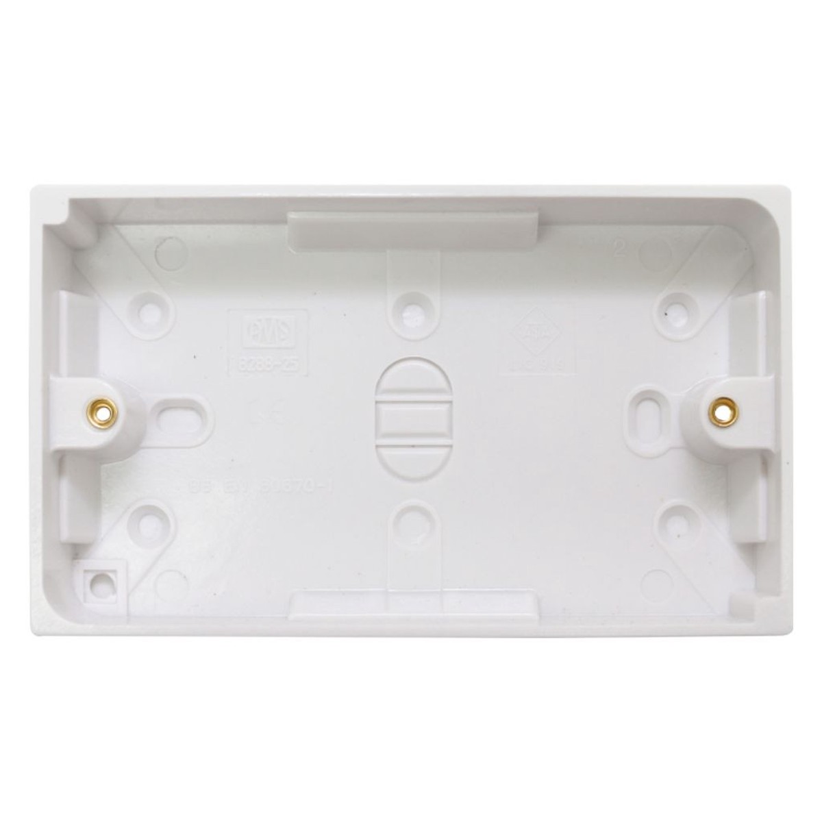 2 Gang White Pattress Box by Pifco