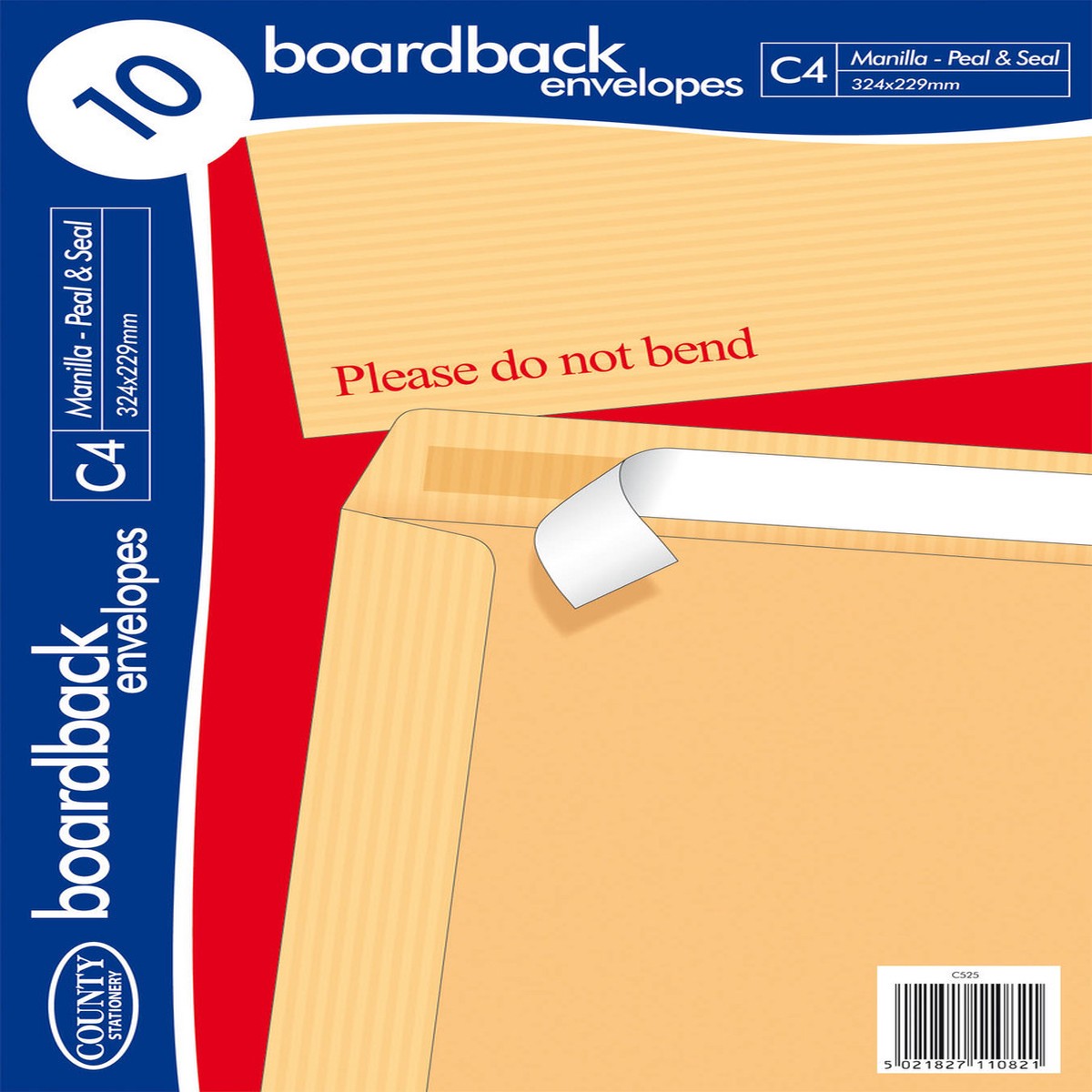 Pack of 10 C4 Board Back Envelopes