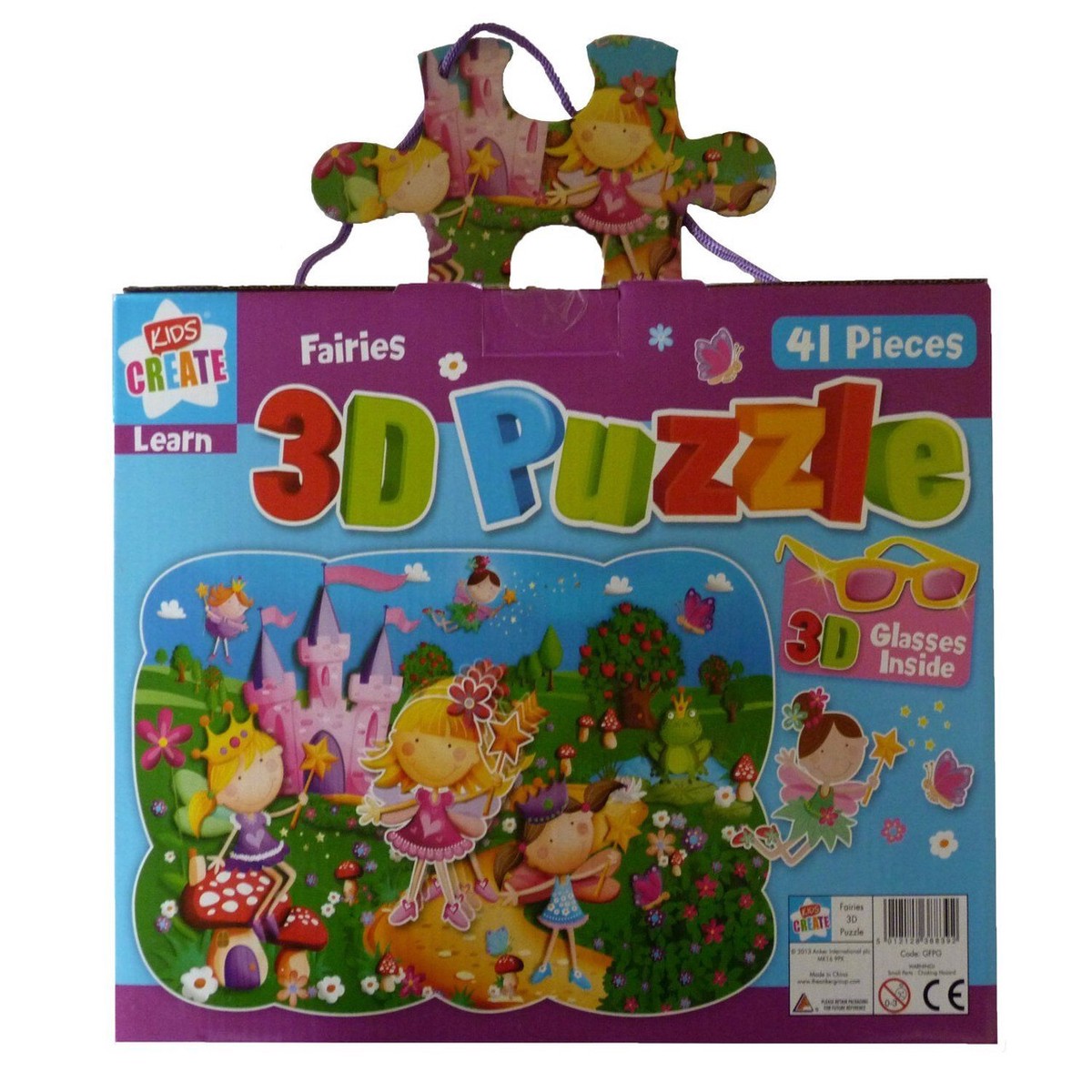 3D Fairies Girls Puzzle - 3D Glasses
