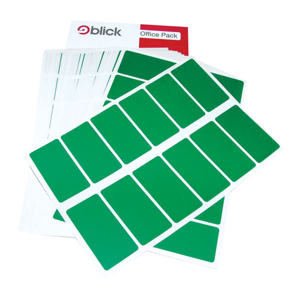 Blick Labels in Office Packs 25mmx50mm Green (Pack of 320)