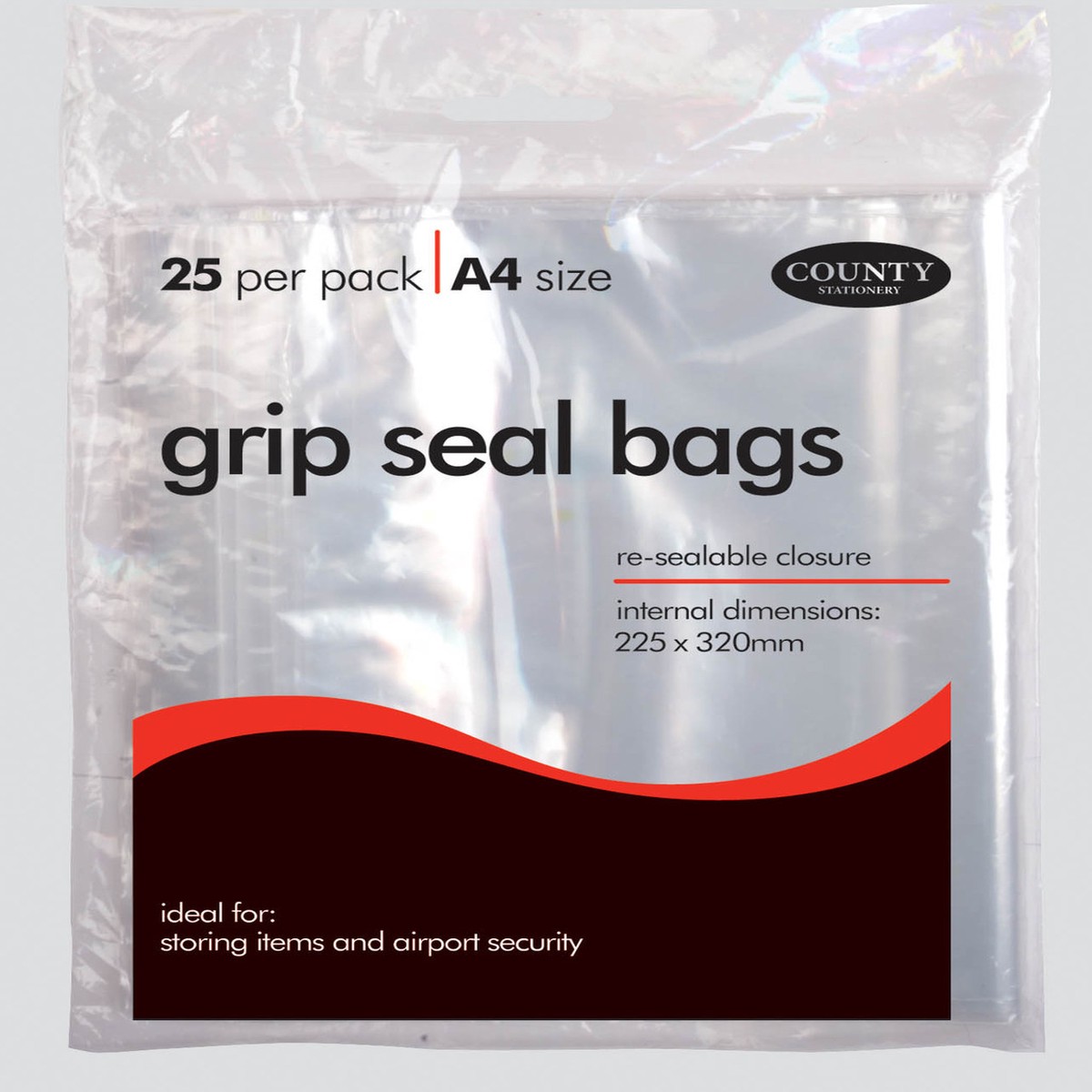 25 A4 County Grip Seal Bags