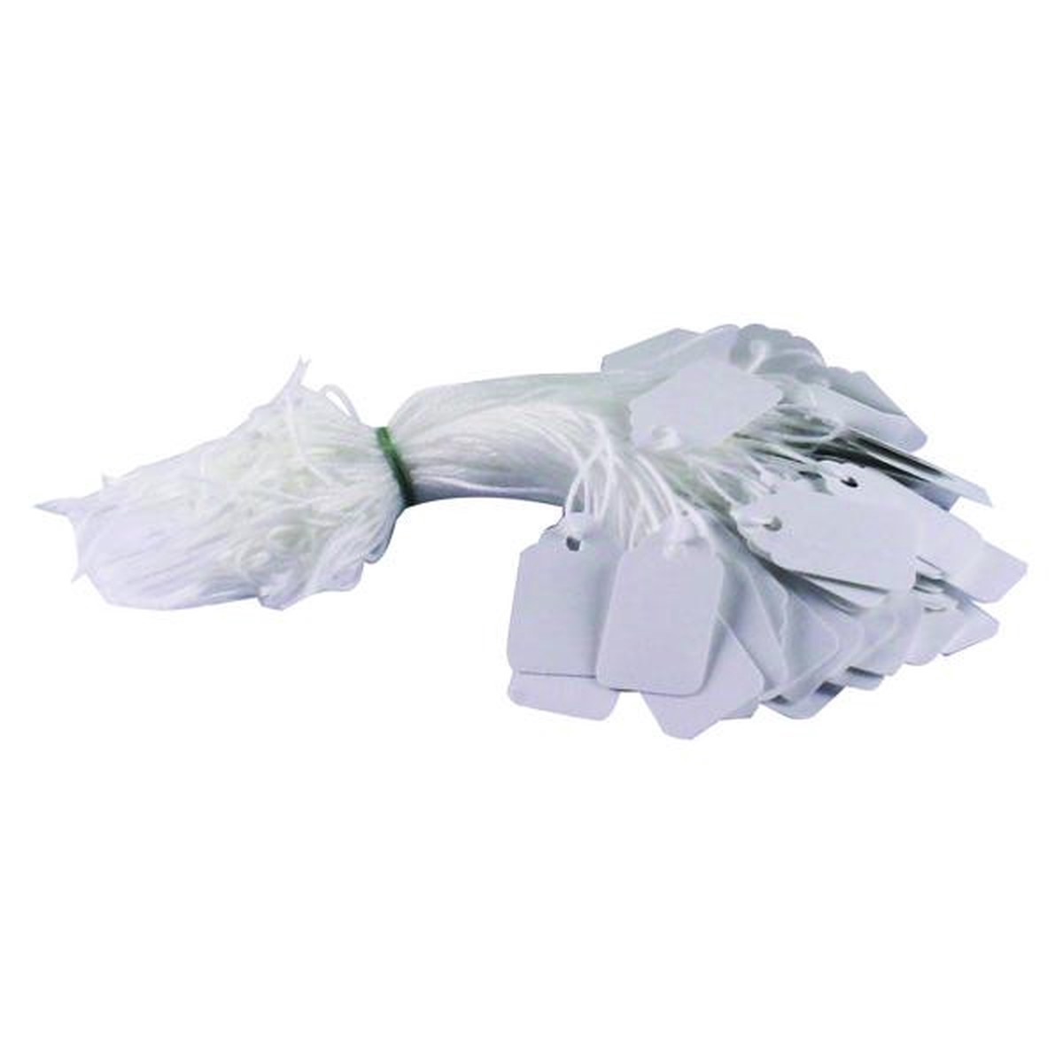 Box of 1000 White Strung Tag Tickets 27x16mm