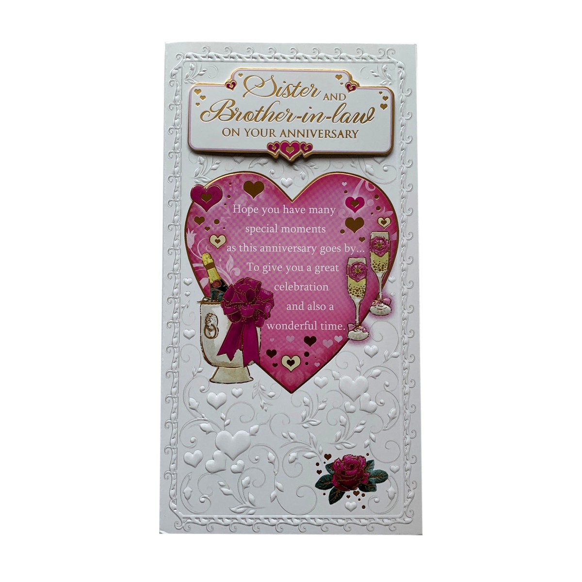 Sister And Brother In Law On Your Anniversary Soft Whispers Card