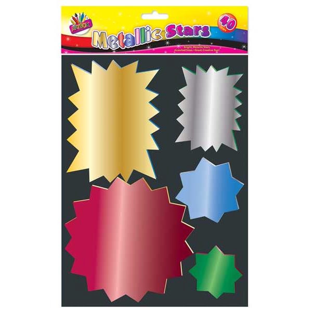 40 Assorted Metallic Stars