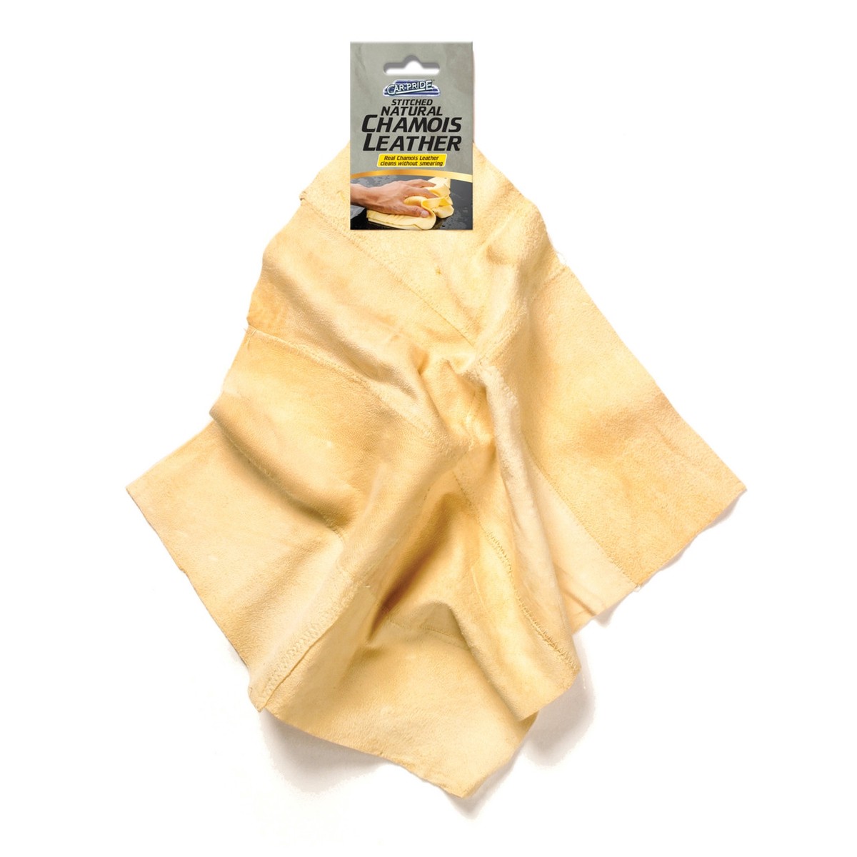 Natural Chamois Leather Stitched