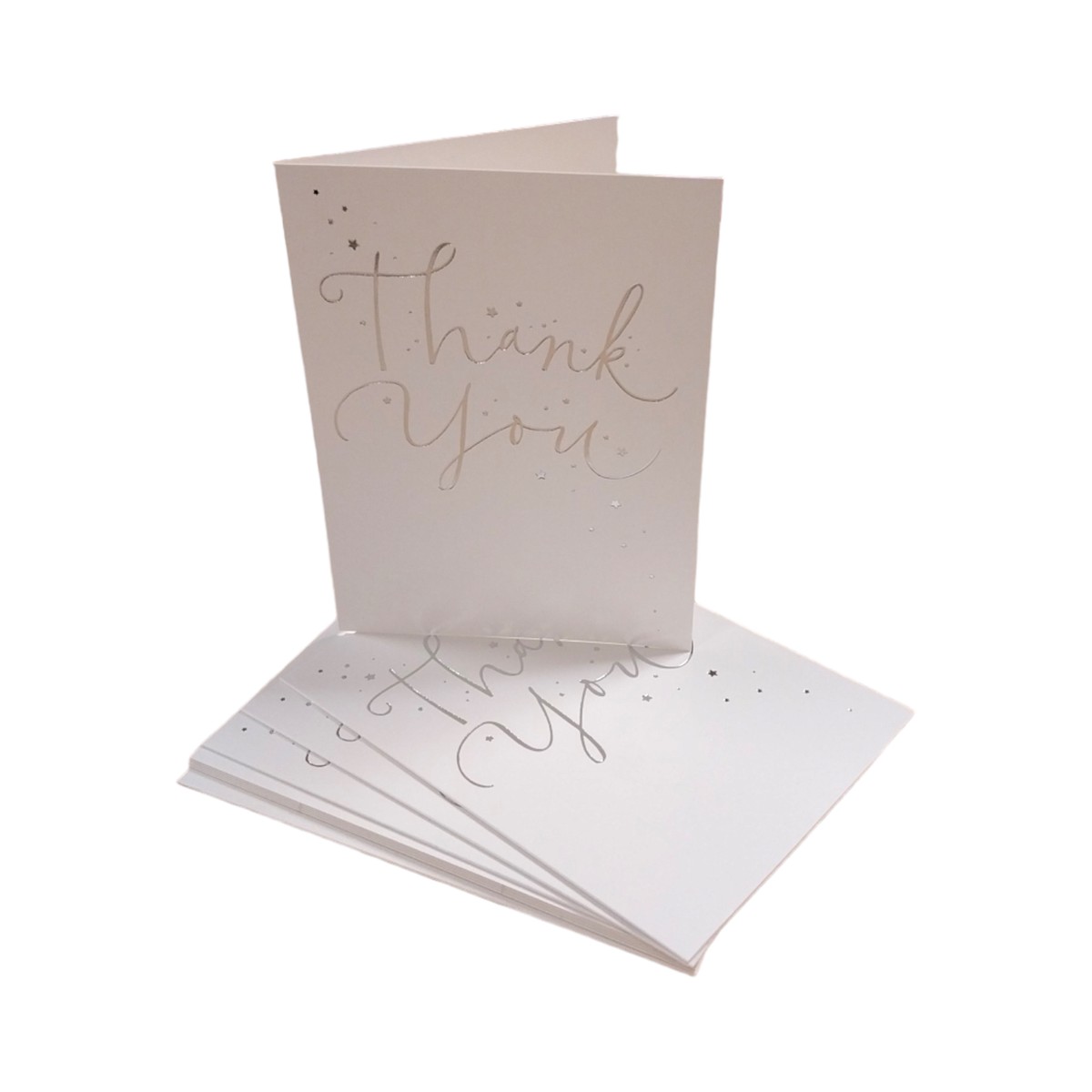 Pack of 10 Foild Finished Thank You Cards