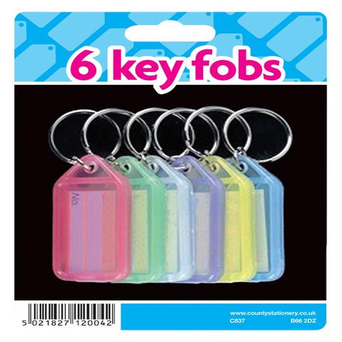 Pack of 6 Key Fobs