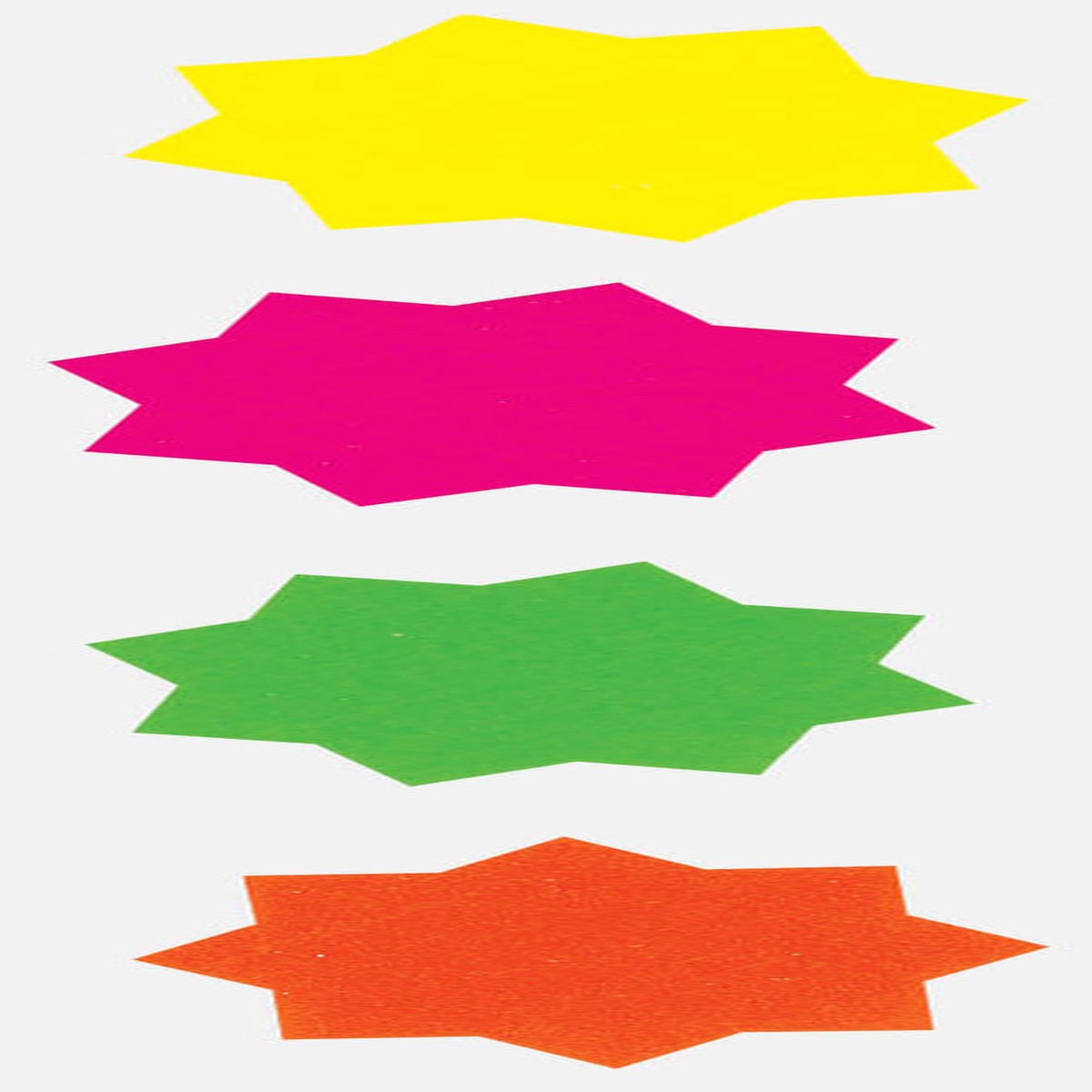 30 Fluorescent Star Shapes 100mm