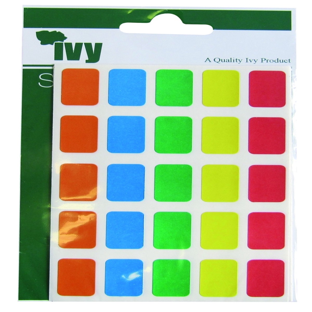 Pack of 125 Assorted Colours 12x18mm Rectangular Labels