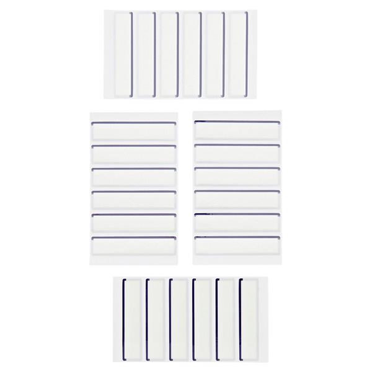 12 X Pack of 24 70x15mm Waterproof Self Adhesive Sealable Labels by Ormond