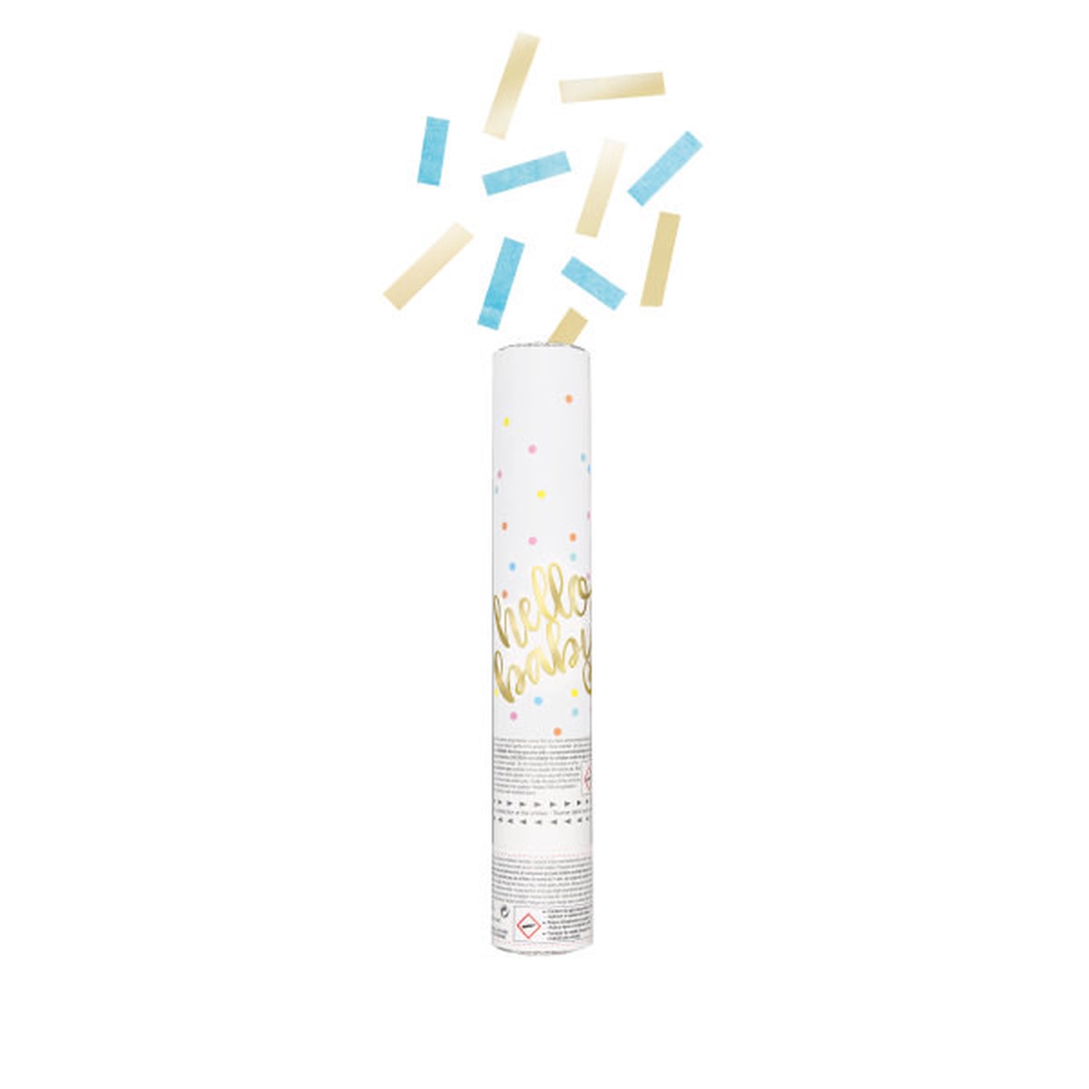 “Hello Baby” Blue Confetti Cannon