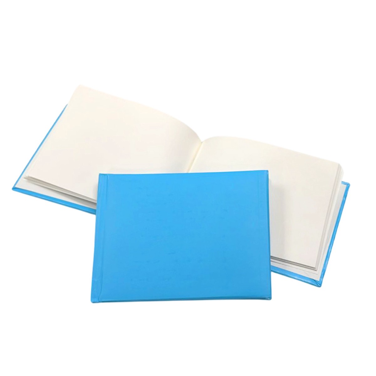 100 Pages Plain Cover Blue Autograph Book School Leavers Signature, End of Term Memory Book