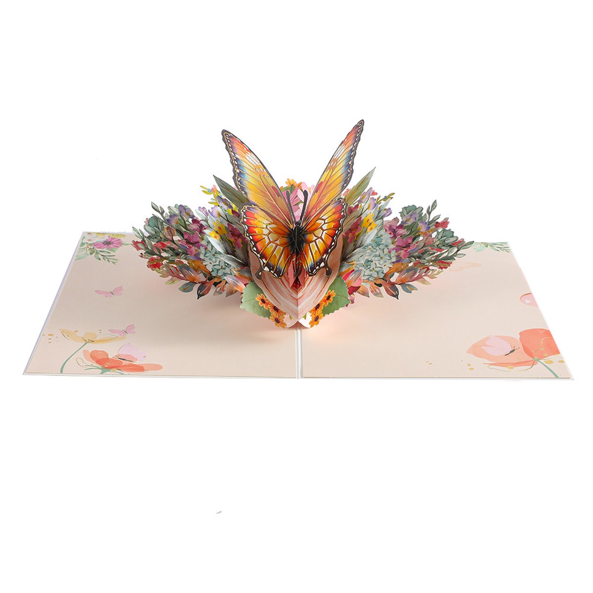 Sunset Glow Butterfly 3D Pop Up Greeting Card - Birthday Mother Anniversary Valentine's Day