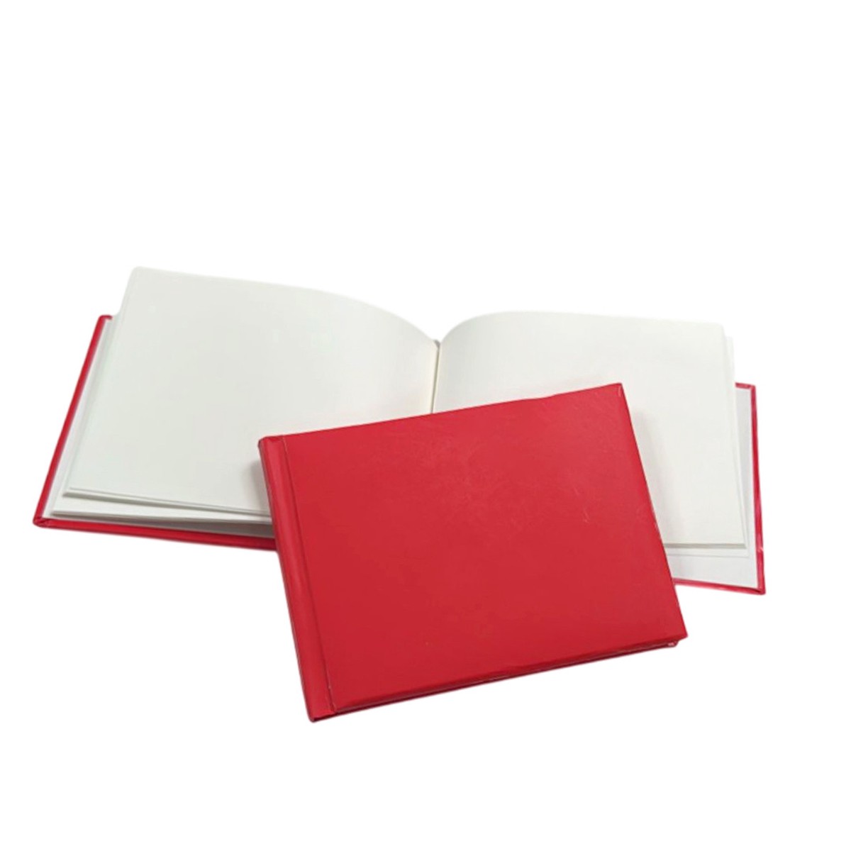 100 Pages Plain Cover Red Autograph Book School Leavers Signature, End of Term Memory Book