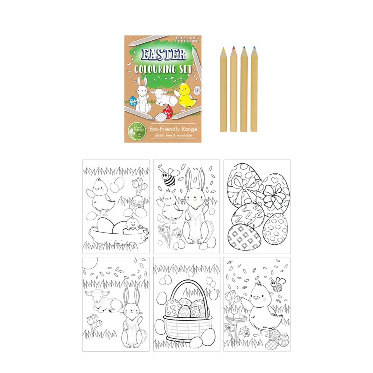 Eco-Friendly Mini Easter Colouring Set