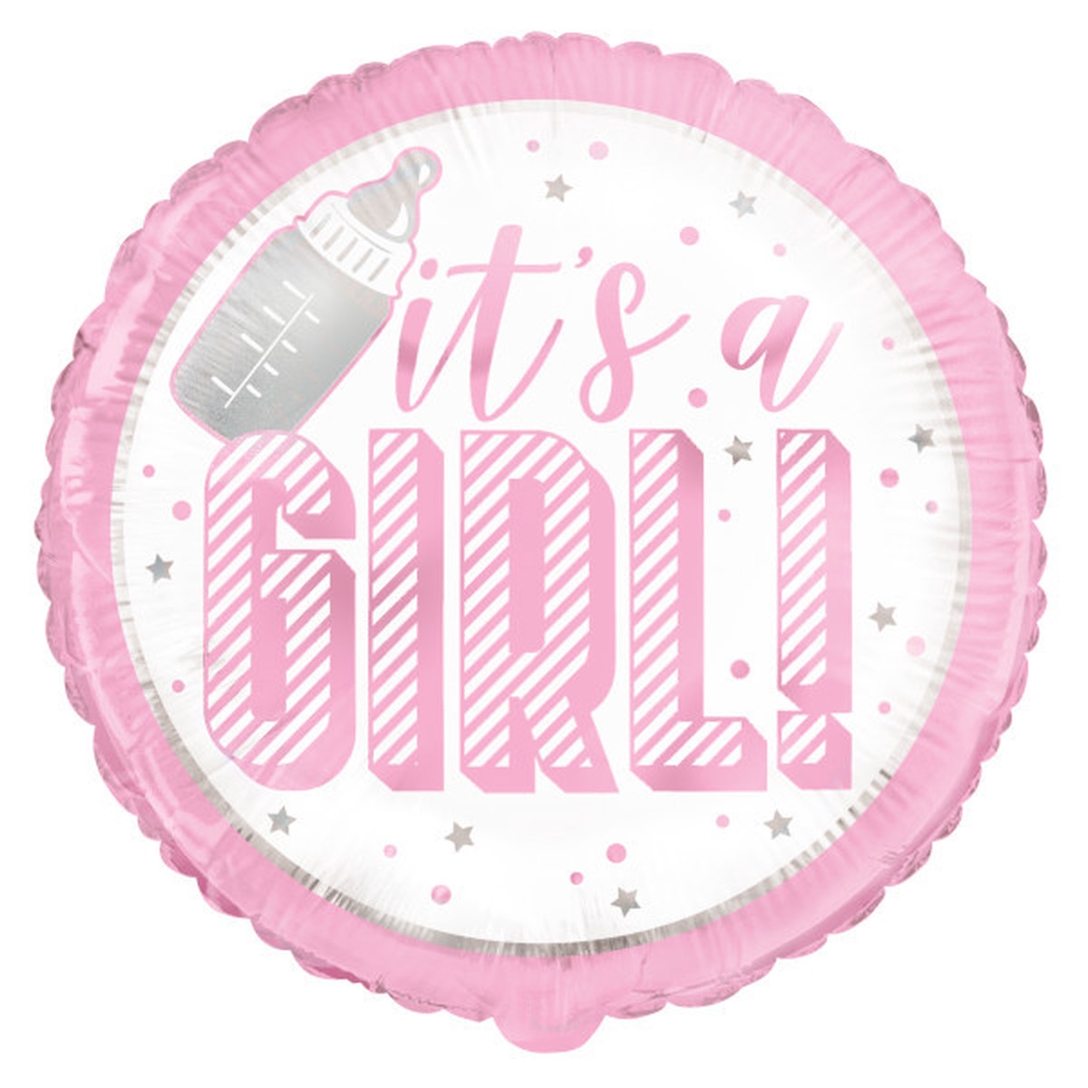 Pink Its a Girl Foil Balloon 18"