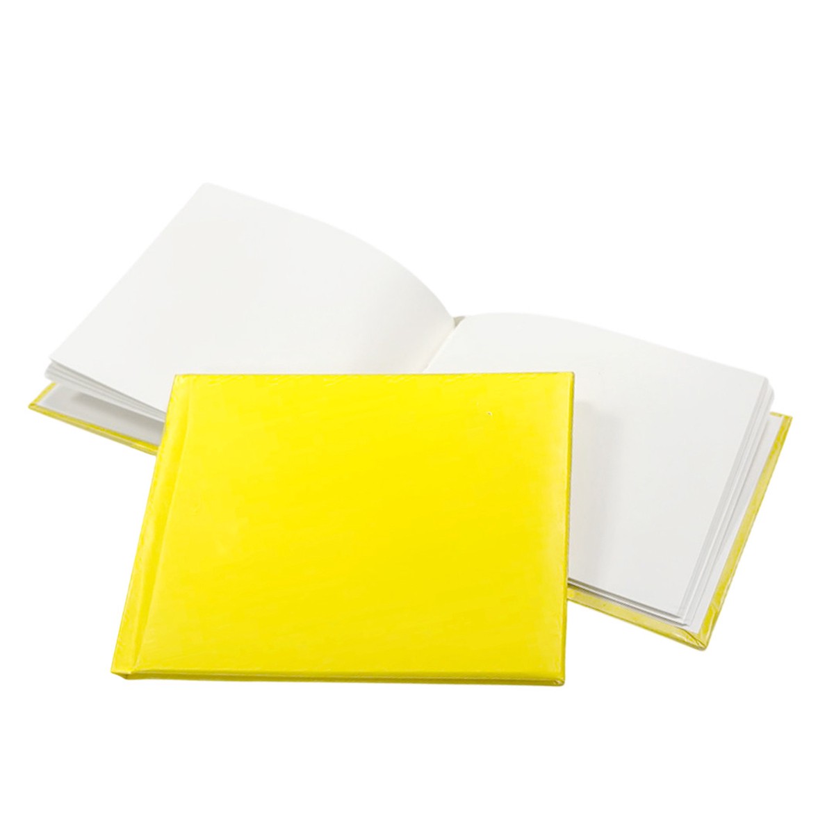 100 Pages Plain Cover Yellow Autograph Book School Leavers Signature, End of Term Memory Book