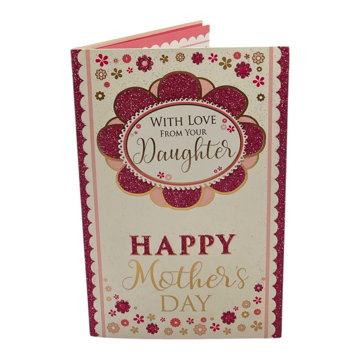 With Love From Your Daughter Flower Head Design Mother's Day Card