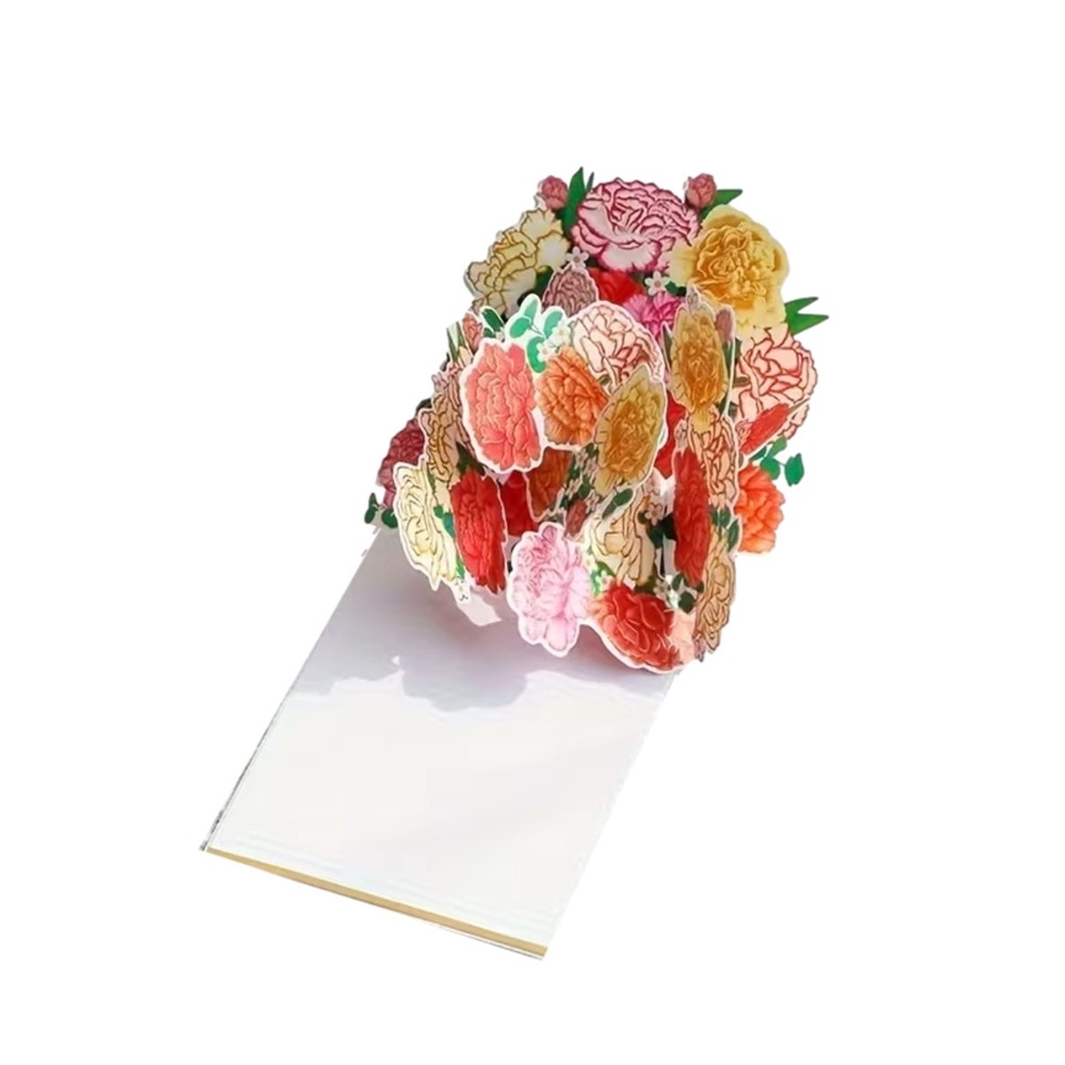 Carnation HalfMasked 3D Pop Up Greeting Card