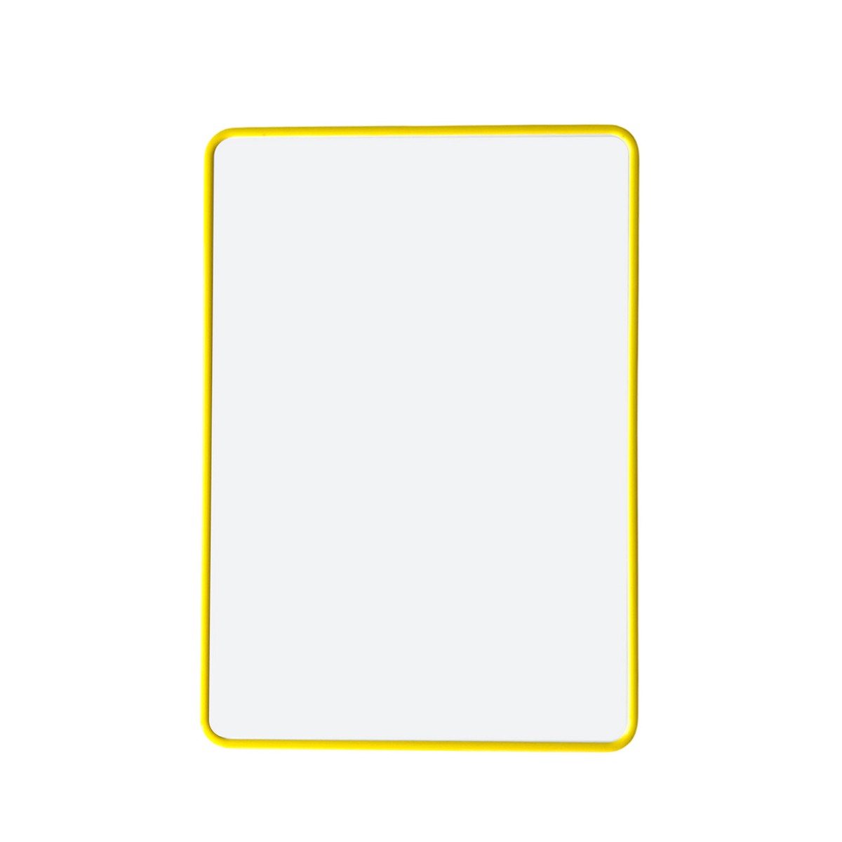 A4 Double Sided Magnetic Erasable MDF Plain Whiteboard With Yellow Border