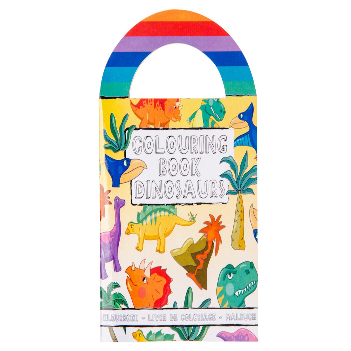 Dinosaur Coloring Mini Book with Stickers