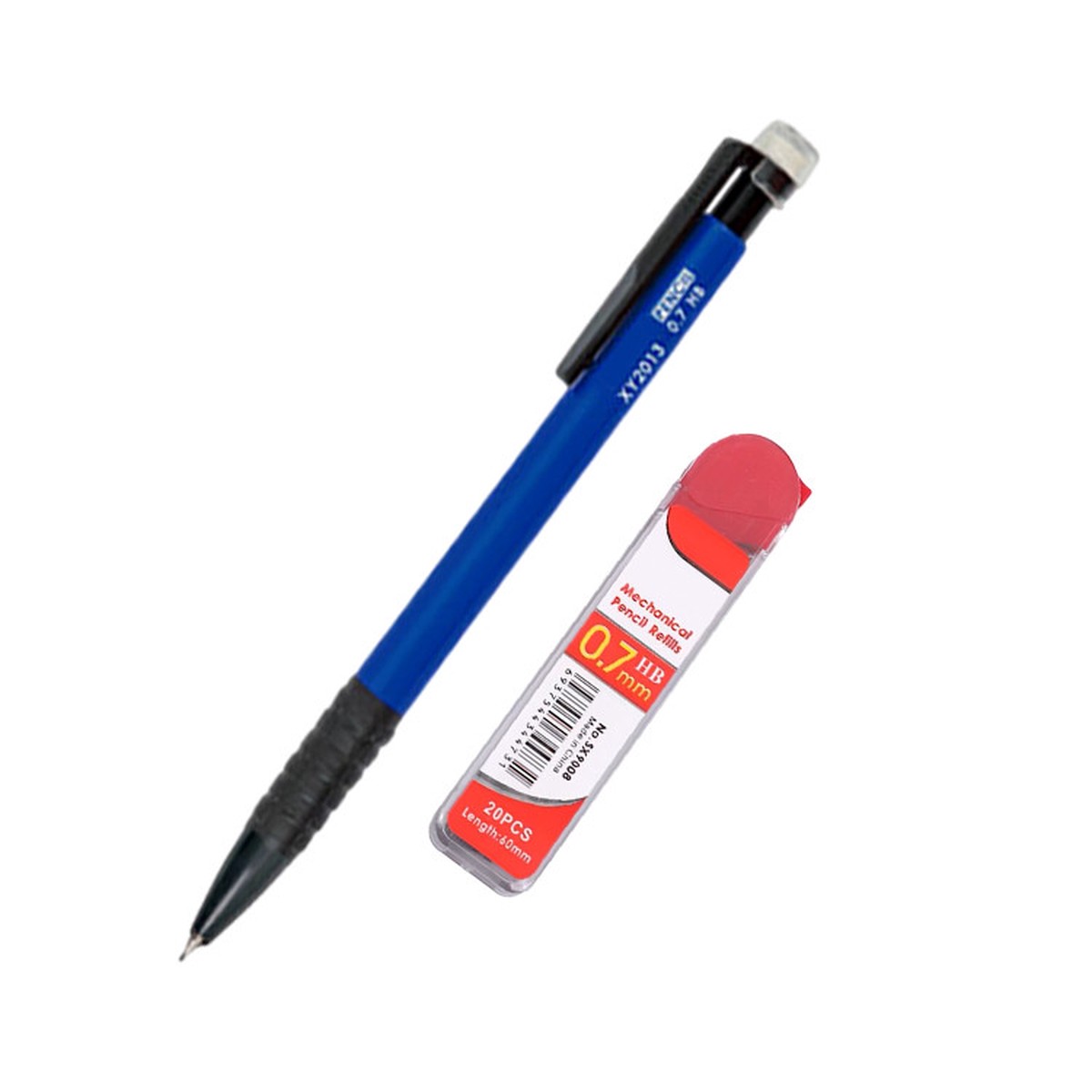 Set of 0.7mm Mechanical Pencil and HB Lead Refills Comfortable Grip, Smooth & Precise Writing