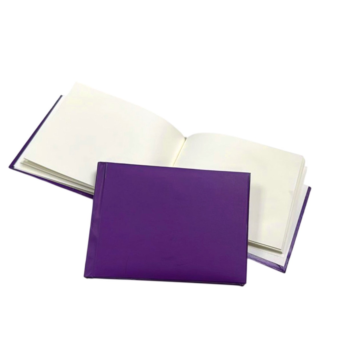 100 Pages Plain Cover Purple Autograph Book School Leavers Signature, End of Term Memory Book