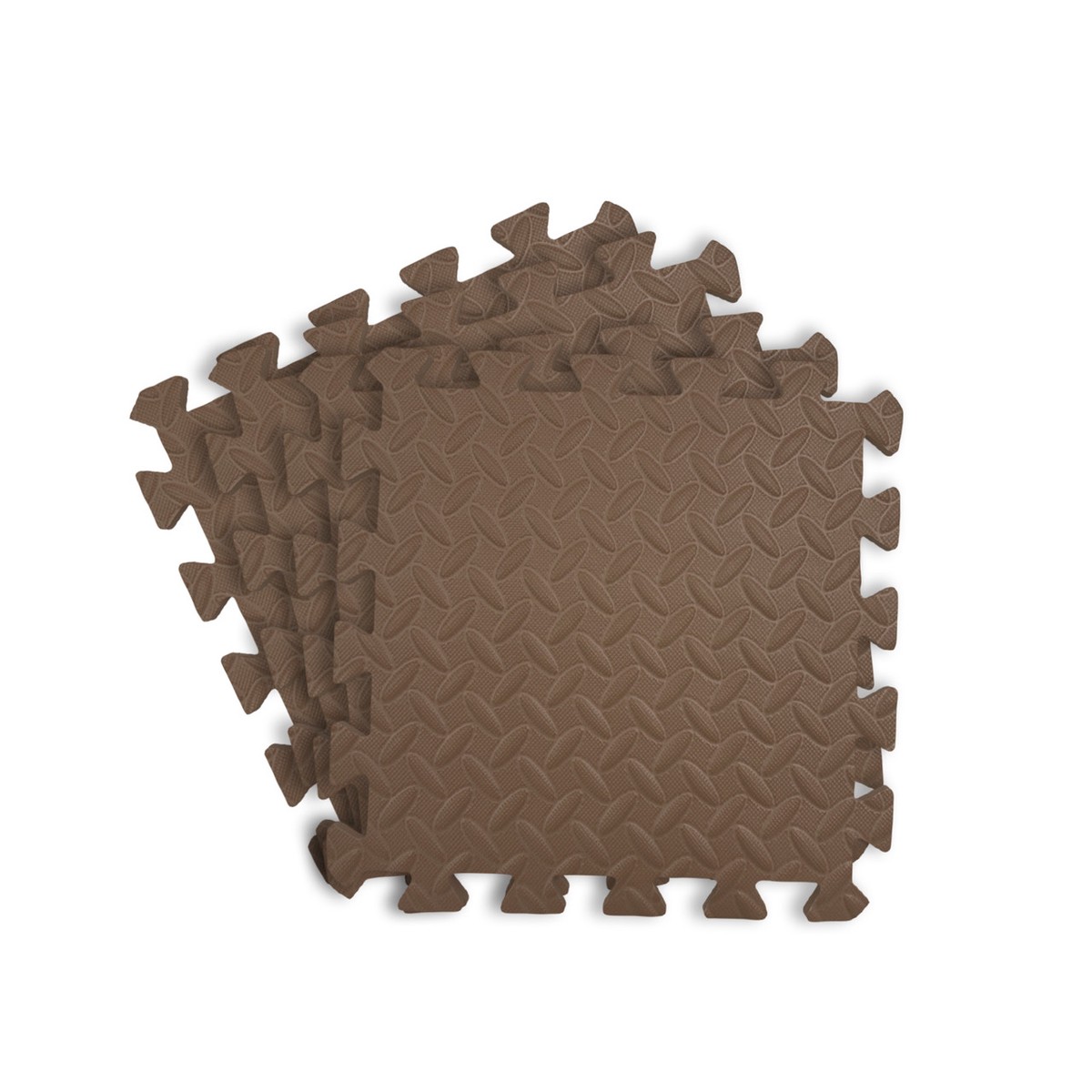 Pack of 4 30x30cm Brown Coloured 1cm Thick EVA Foam Mats